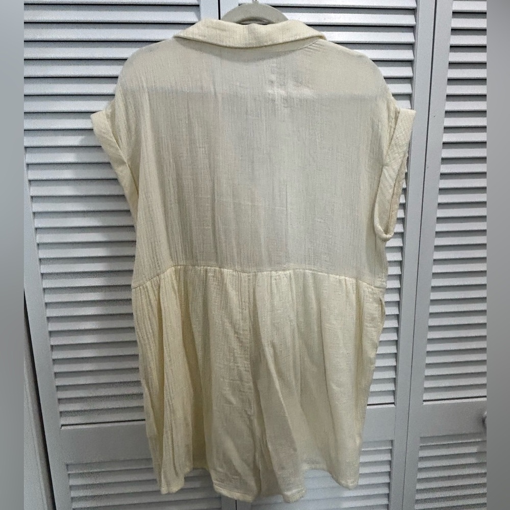 Entro Cream Button-Romper - Picture 3 of 3